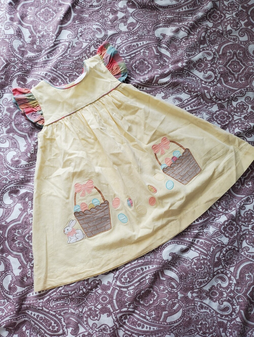 Dondolo Easter Spring Bunny dress with applique